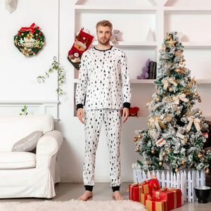 Family Matching Tree Black & White Print Sleepwear Pajamas Sets