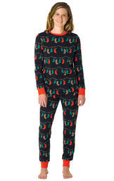 Family Matching Juaugusep Holiday Christmas Pajamas Set