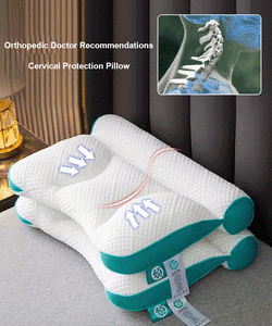 🎉2024 New Year Promotion 30% Off - Sleep Enhancing Cervical Support Comfort Artificial Goose Down Pillow