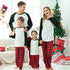 Family Matching Black Red Cotton Pajamas Set