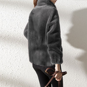 🐑Winter Funny Big Sale 50% Off -🐑Stand-collar Padded Coat Doble-faced Fleece Jacket