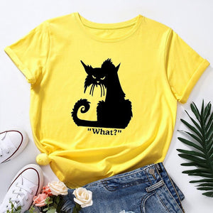 Women's T shirt Doubt cat