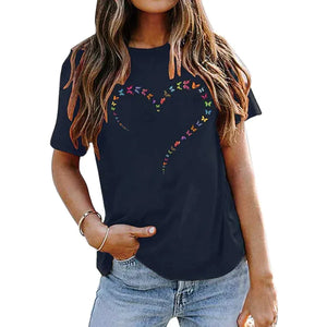 Women's T shirt Butterfly Heart