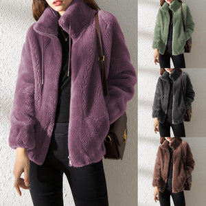 🐑Winter Funny Big Sale 50% Off -🐑Stand-collar Padded Coat Doble-faced Fleece Jacket