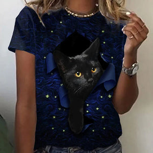 Women's T shirt Star Cat