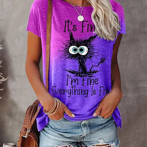 Women's T shirt  Purple Brown Gray Patchwork Print