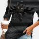 Women's T shirt Striped Cat