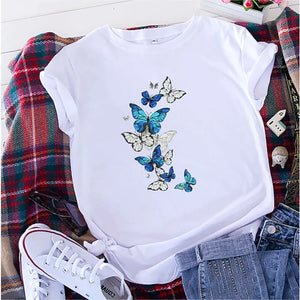 Women's T shirt Butterflies Flying